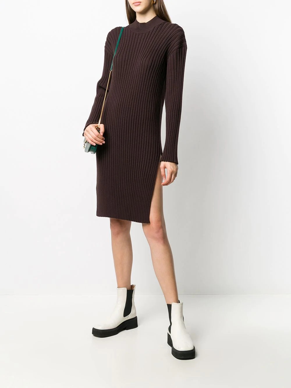 ribbed sweater dress - 2