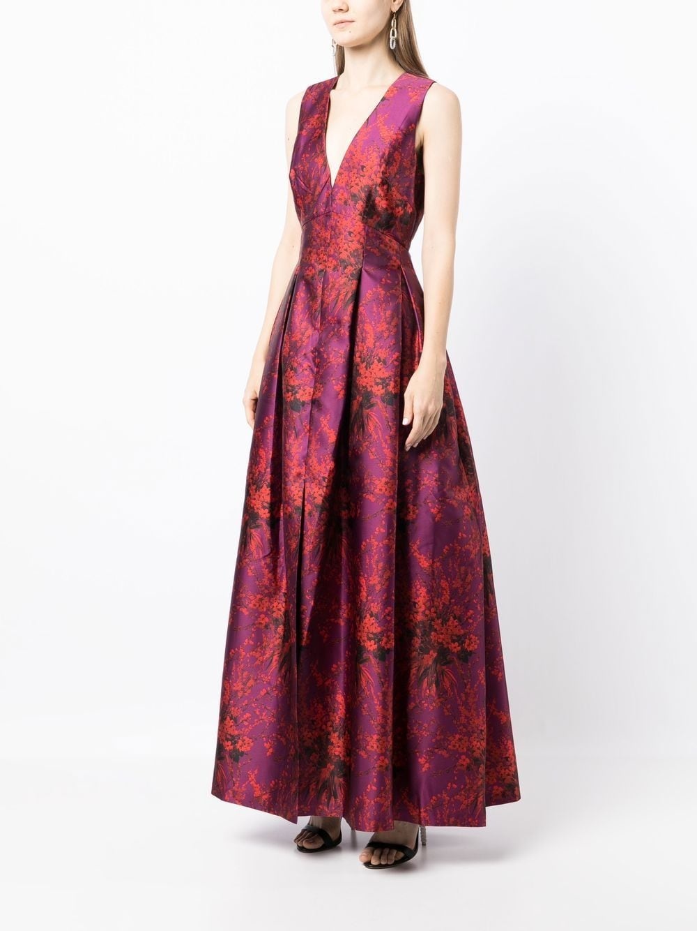 Brooke floral-print evening dress - 3