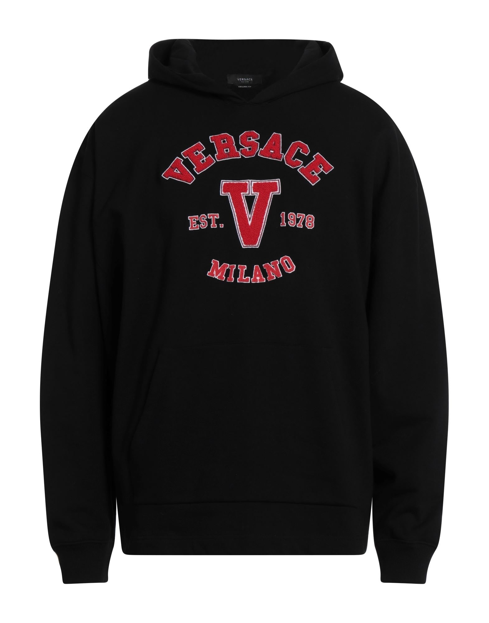 Black Men's Hooded Sweatshirt - 1