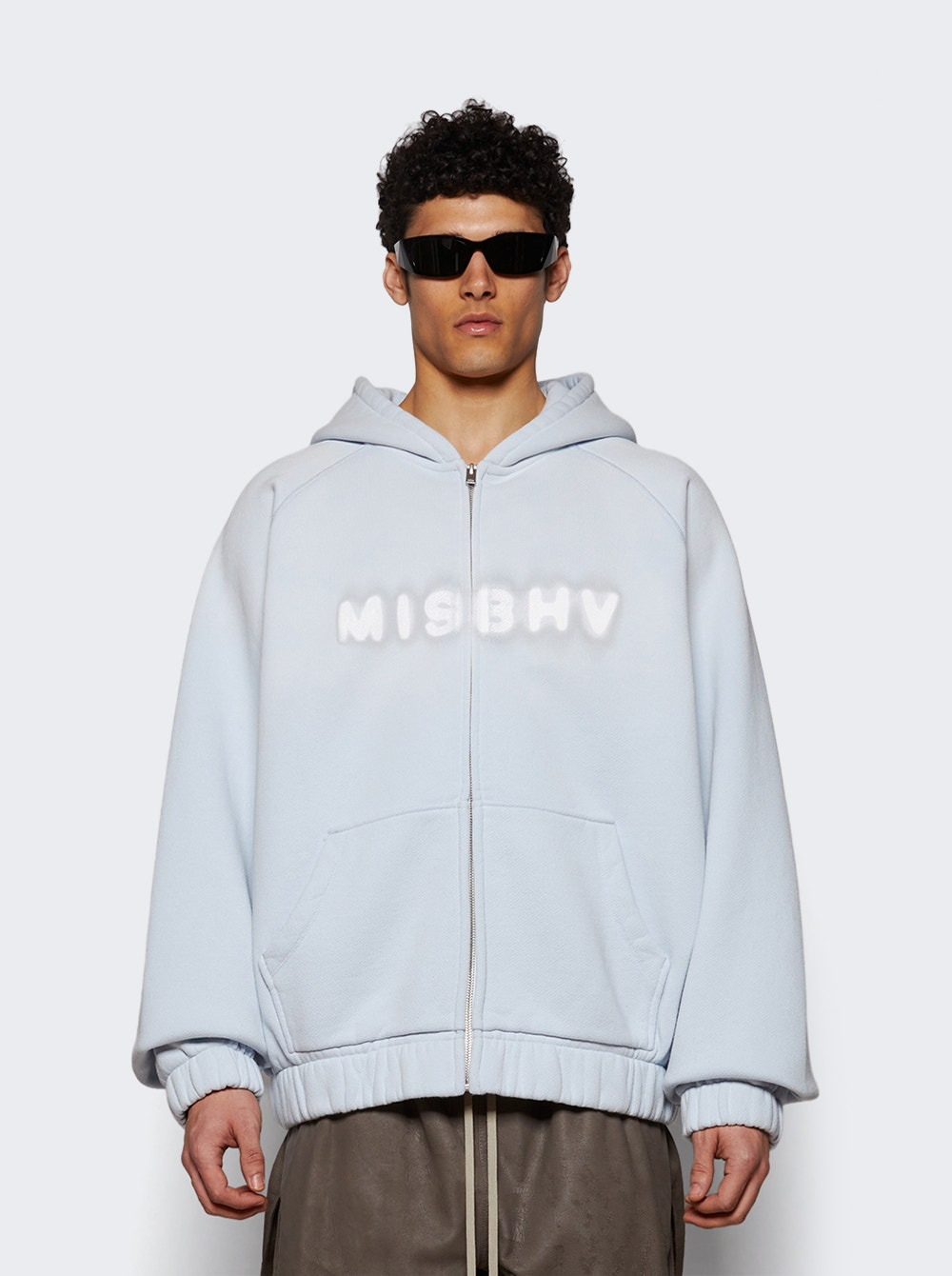 Community Ocean Washed Zipped Hoodie Blue - 2