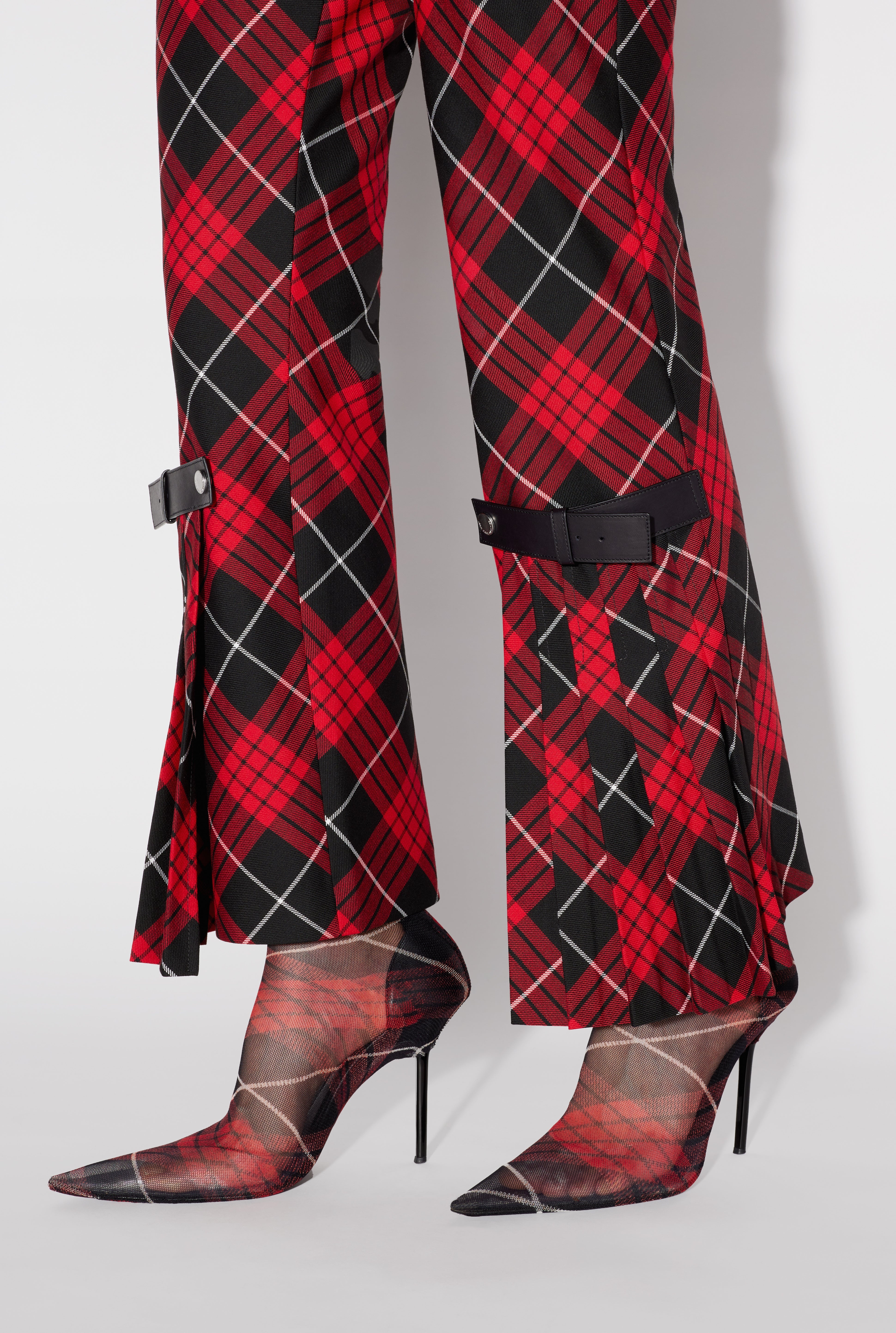 THE RED TARTAN SUIT PANTS - 5