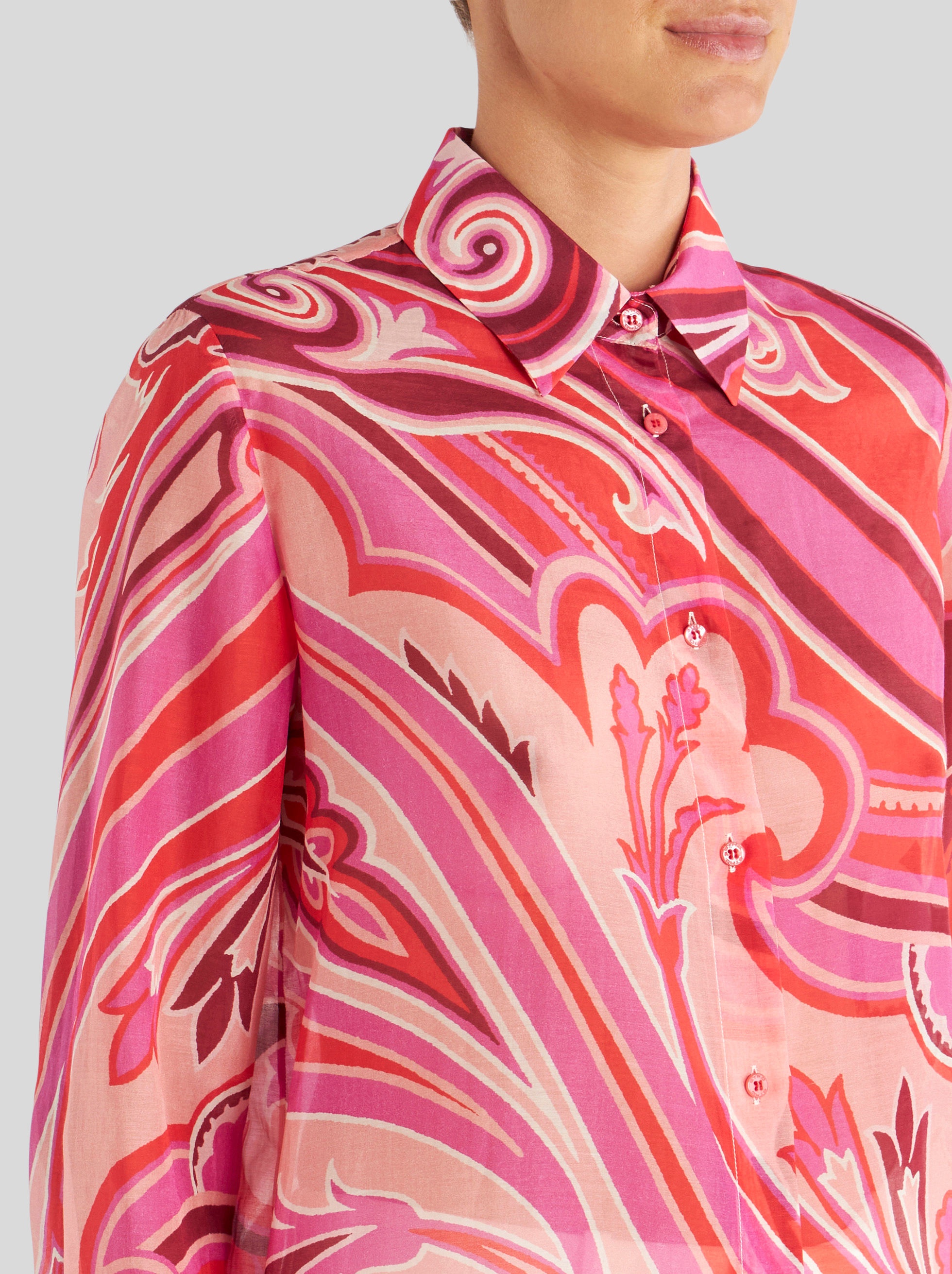 PAISLEY COTTON AND SILK SHIRT - 3