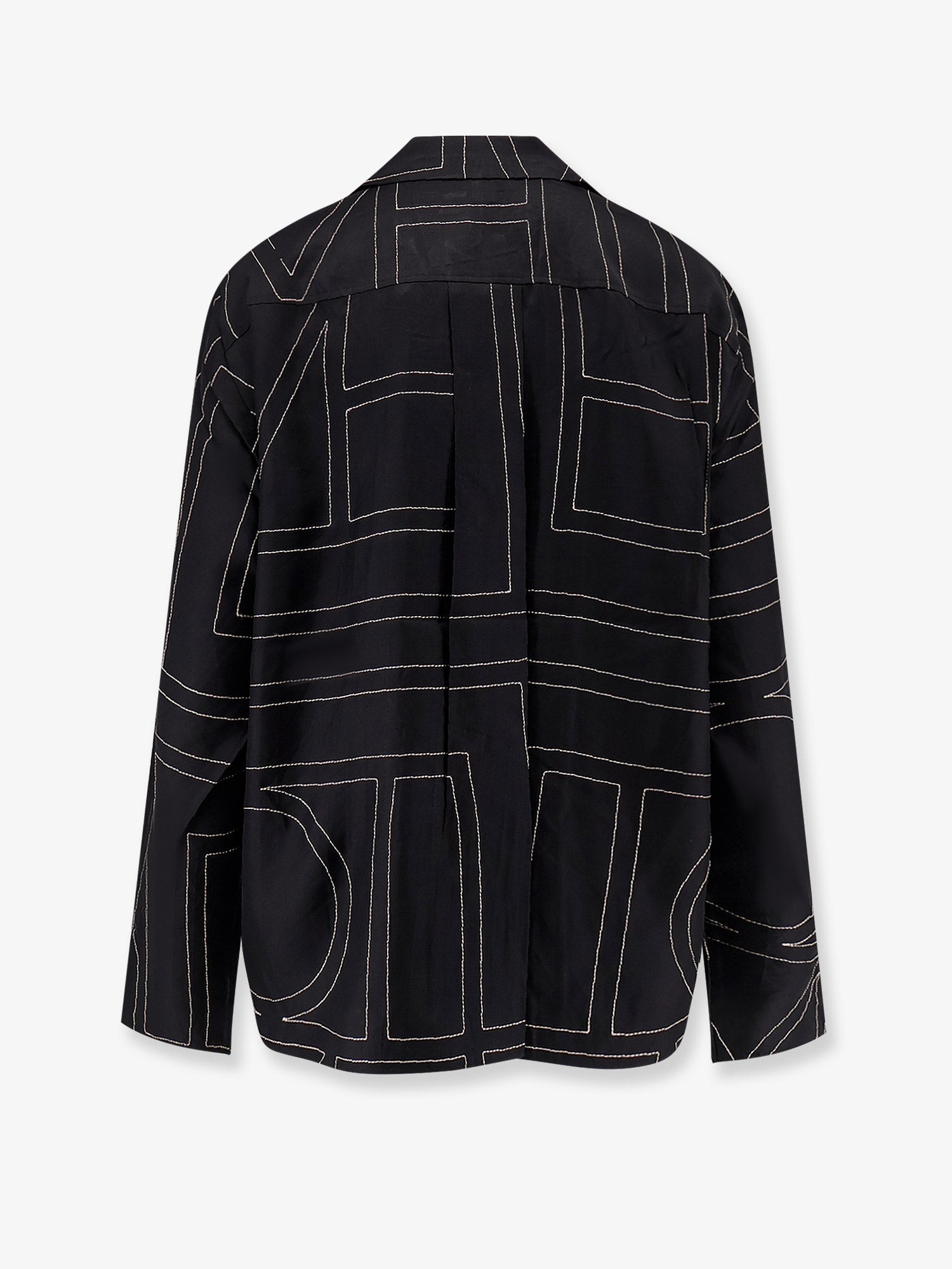 Toteme Women Silk Shirt With Monogram Logo Embroidery - 2