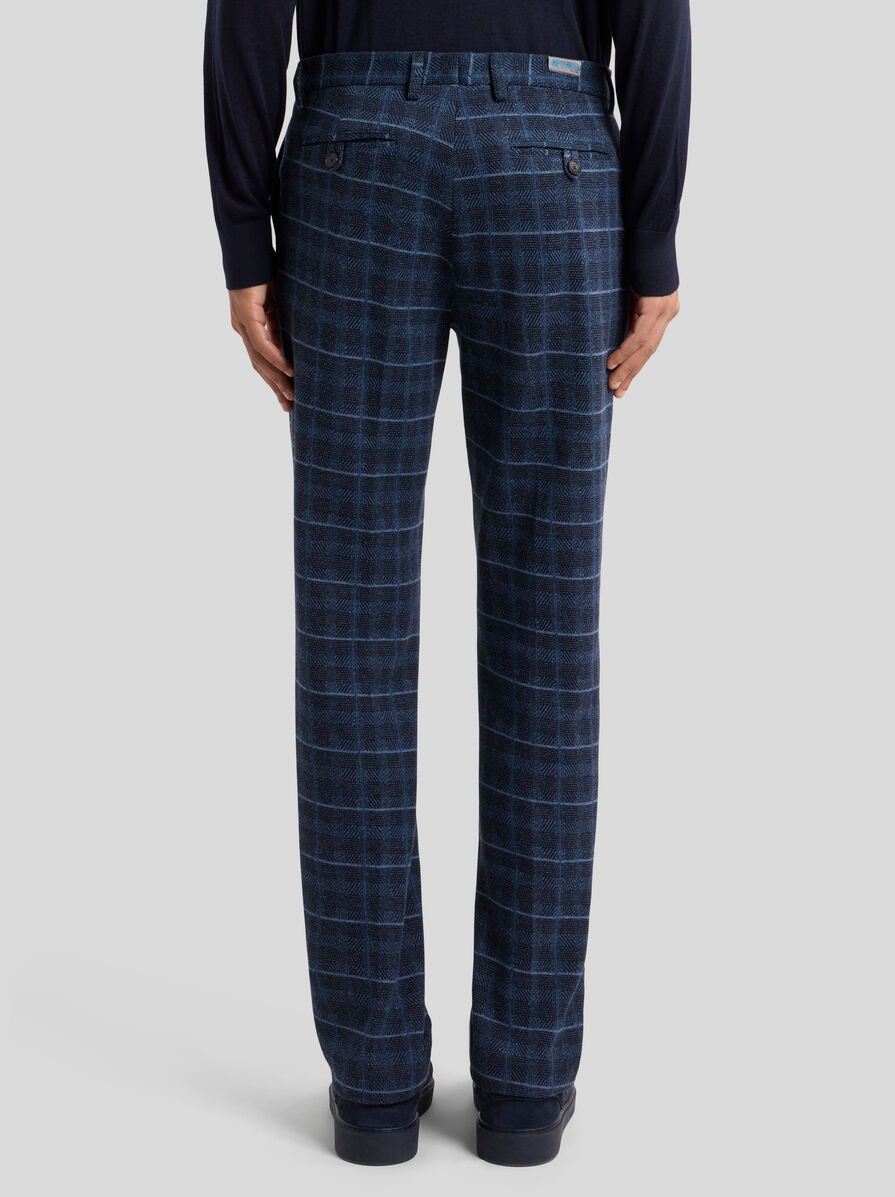 CHECK JERSEY TROUSERS - 5