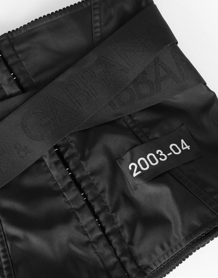 Corset-style belt with branded stretch crossover bands - 6