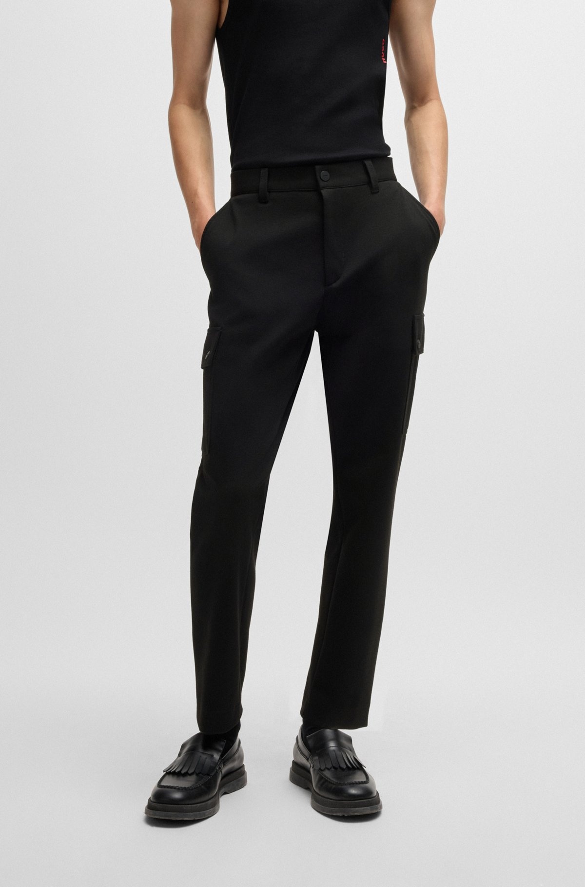CARGO TROUSERS IN PERFORMANCE-STRETCH JERSEY - 2