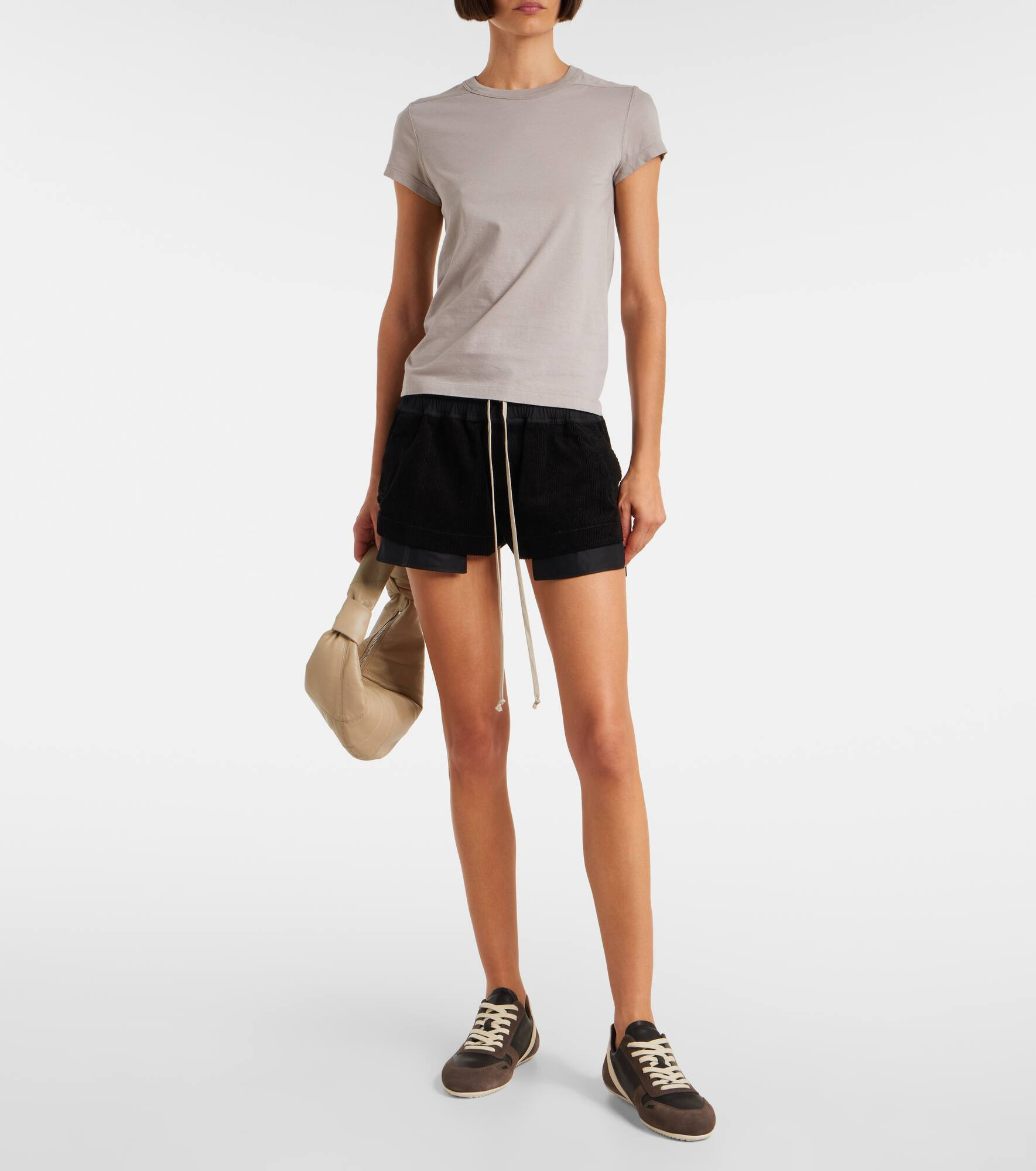 Minimal leather and suede sneakers - 3