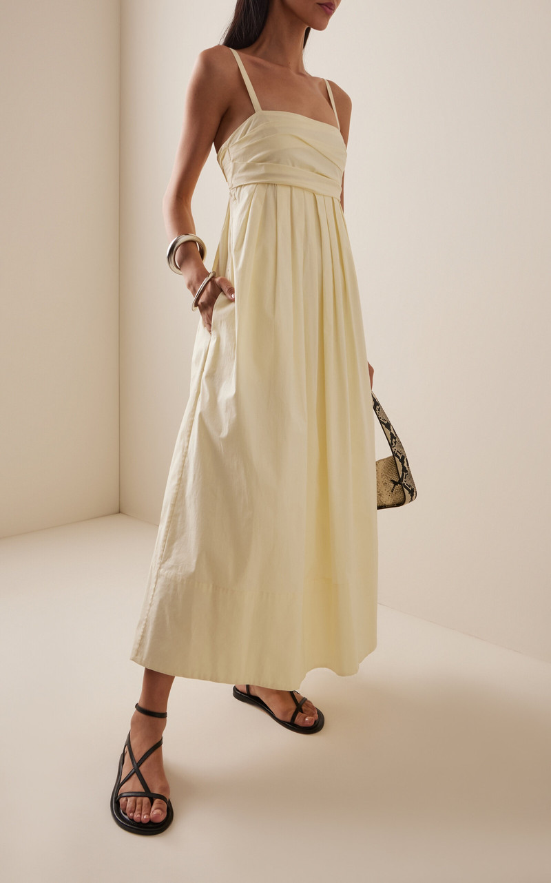 Proenza Schouler Claudine Tech-Poplin Dress yellow outlook