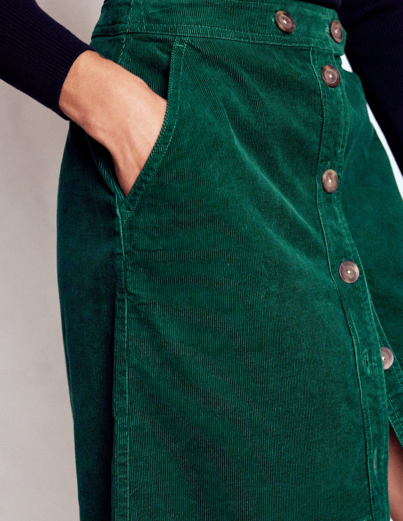 Cecelia Cord Skirt-Emerald Night 3