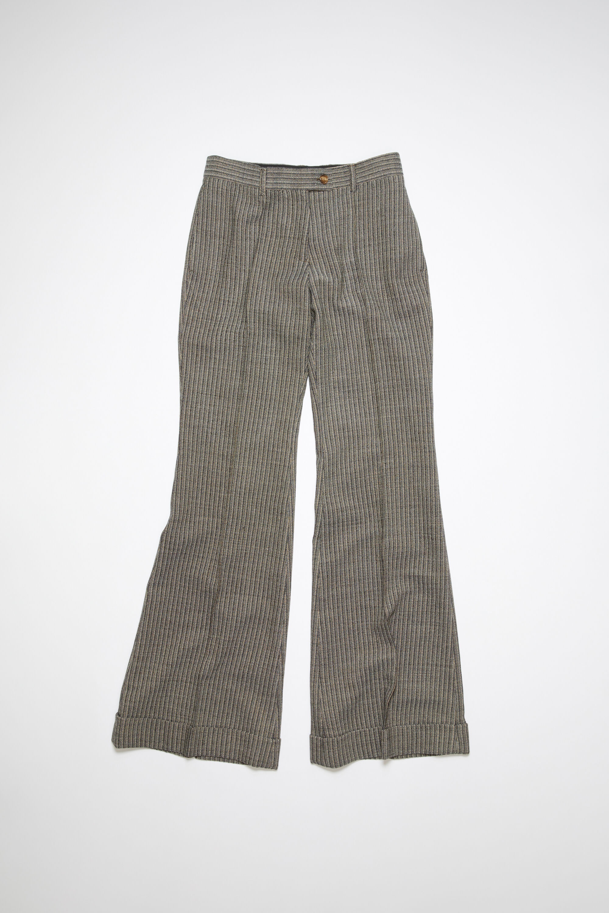 Tailored wool blend trousers - Multi taupe - 6