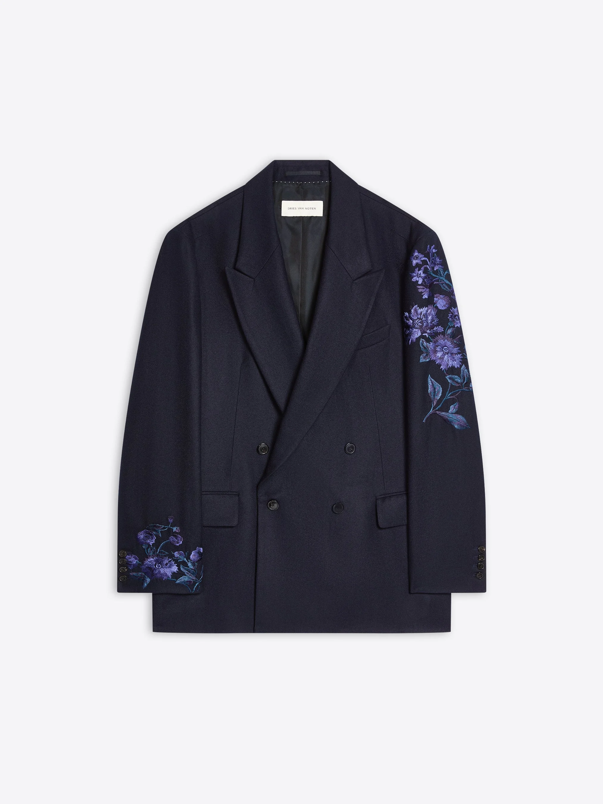 EMBROIDERED WOOL BLAZER - 1