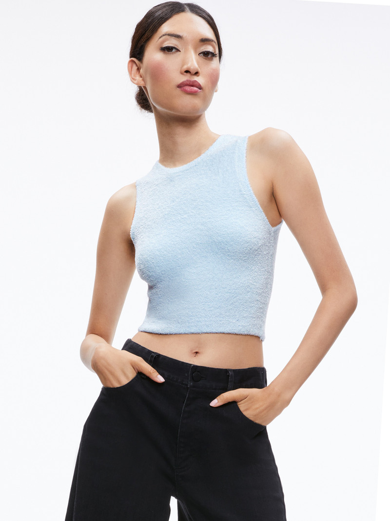 Alice + Olivia AMITY SLEEVELESS CROPPED TANK outlook