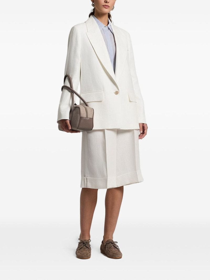 PESERICO linen gabardine blazer outlook