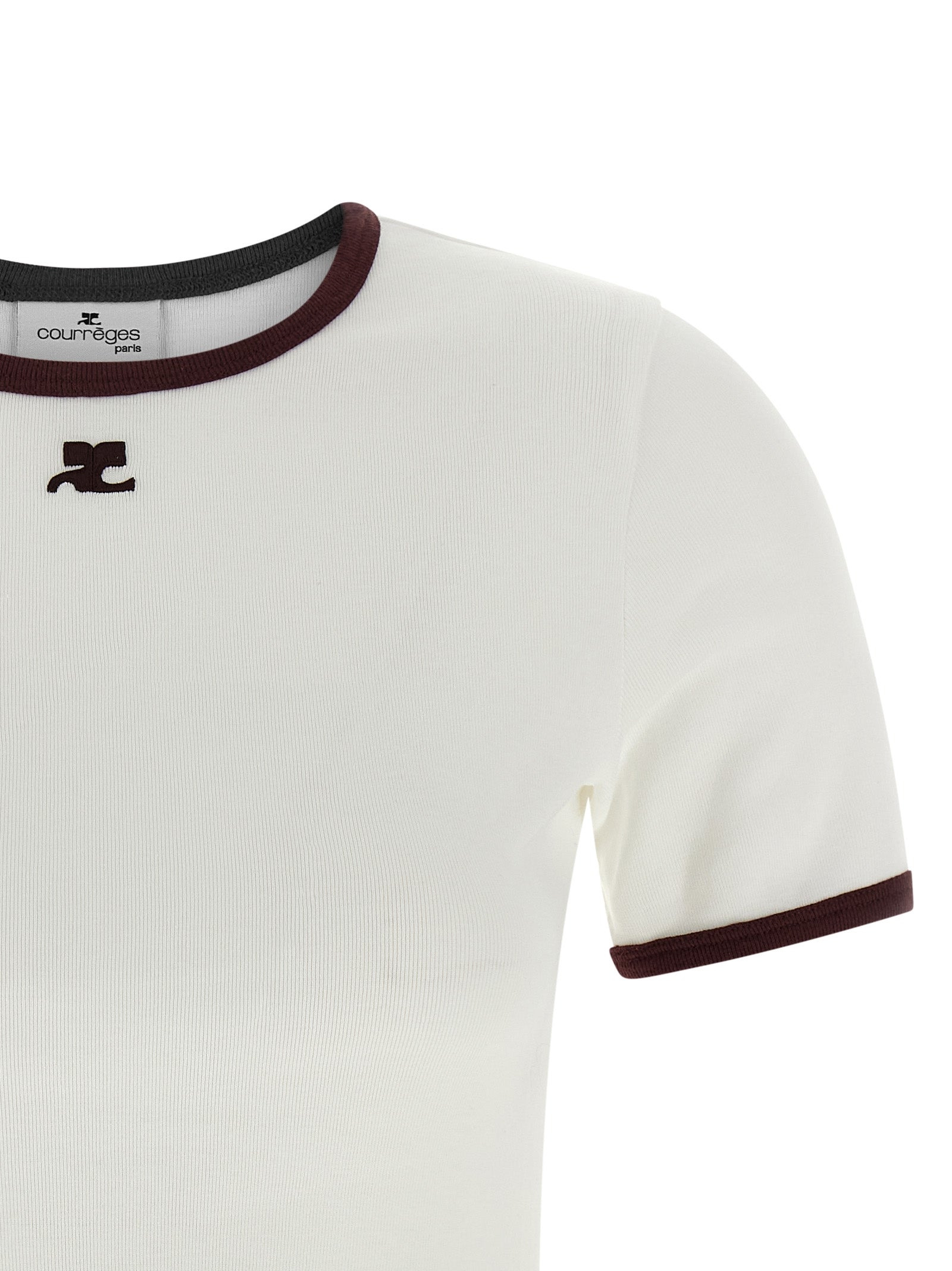 Courreges Women 'Signature Contrast' T-Shirt - 3