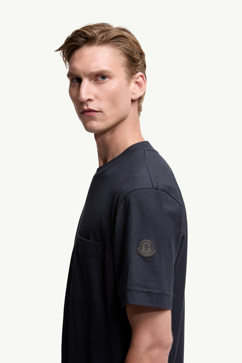 Logo Cotton & Silk T-Shirt with Pocket 4
