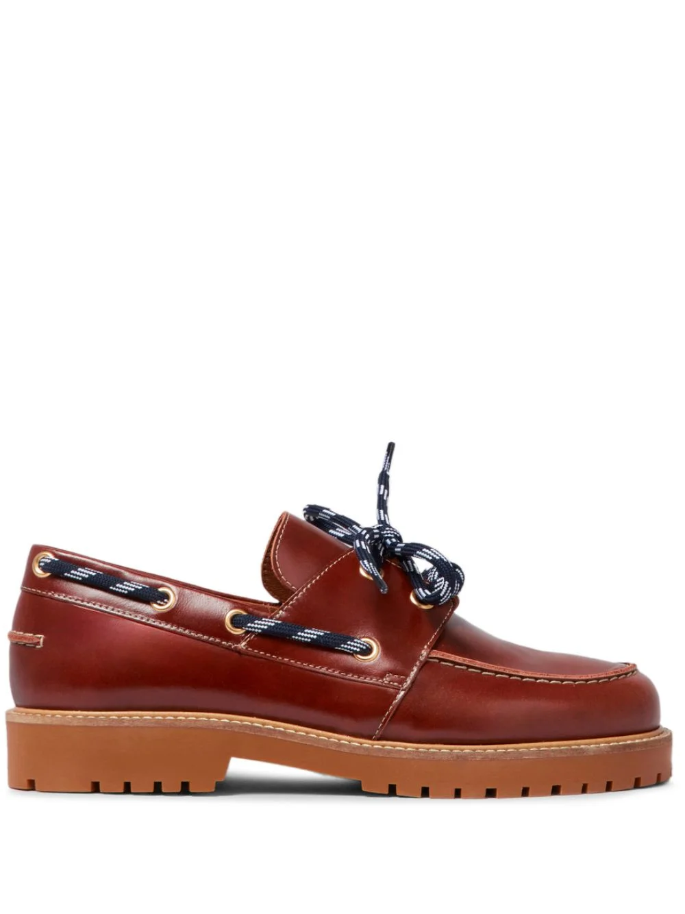 lace-up fastening boat shoes - 1