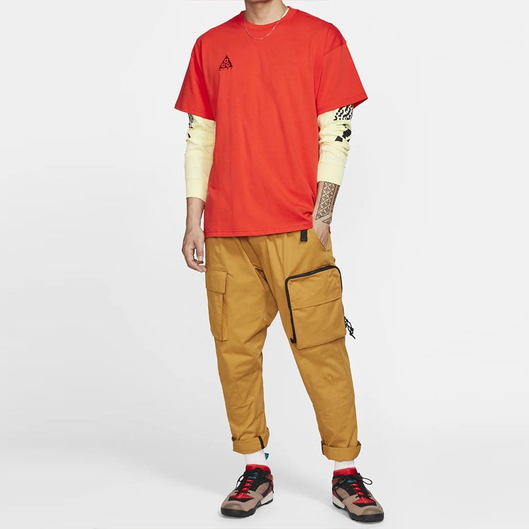 Nike ACG Small Logo Casual Short Sleeve Red BQ7343-634 - 5