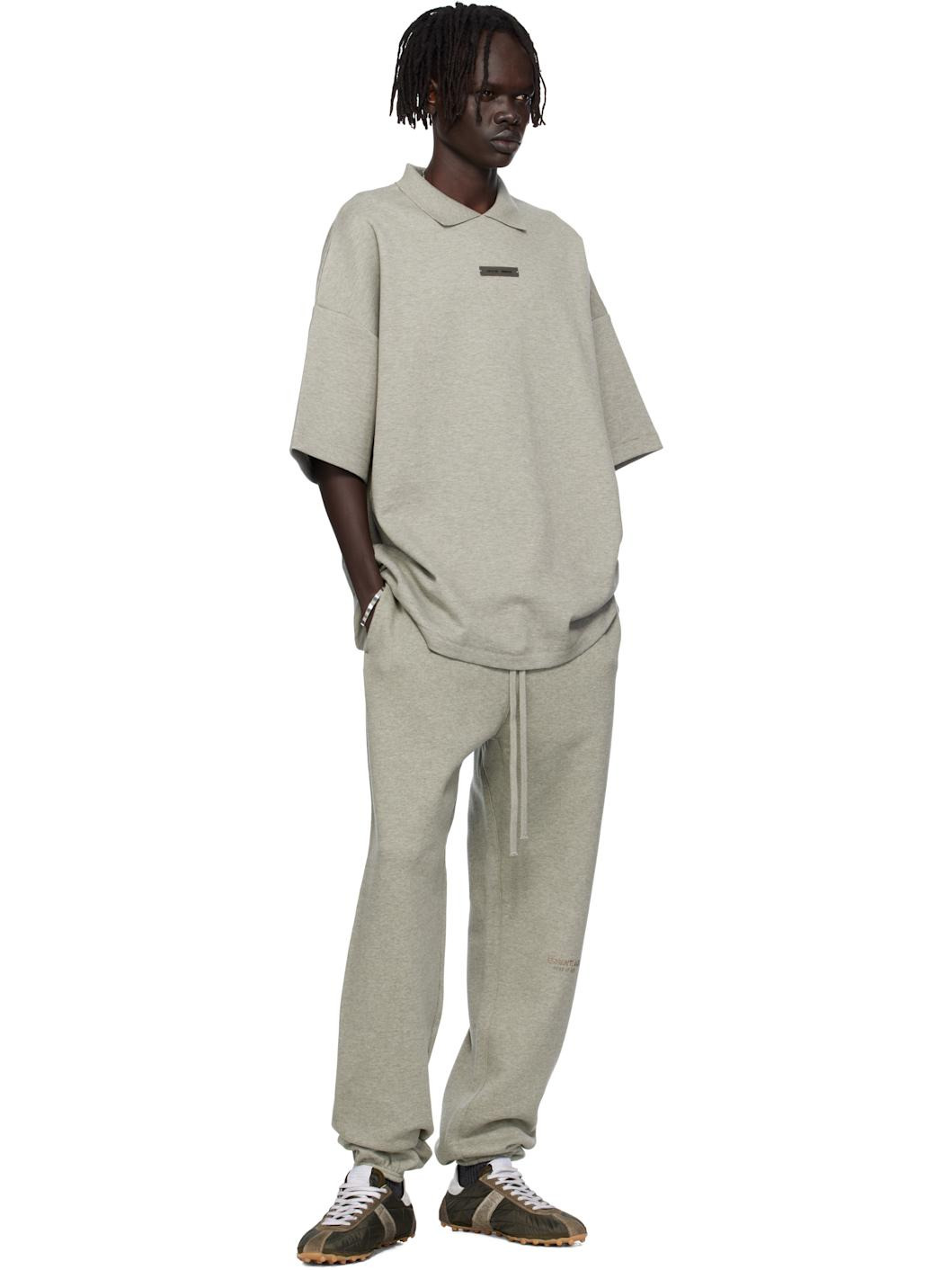 Gray 90s Fit Piqué Short Sleeve Polo - 4