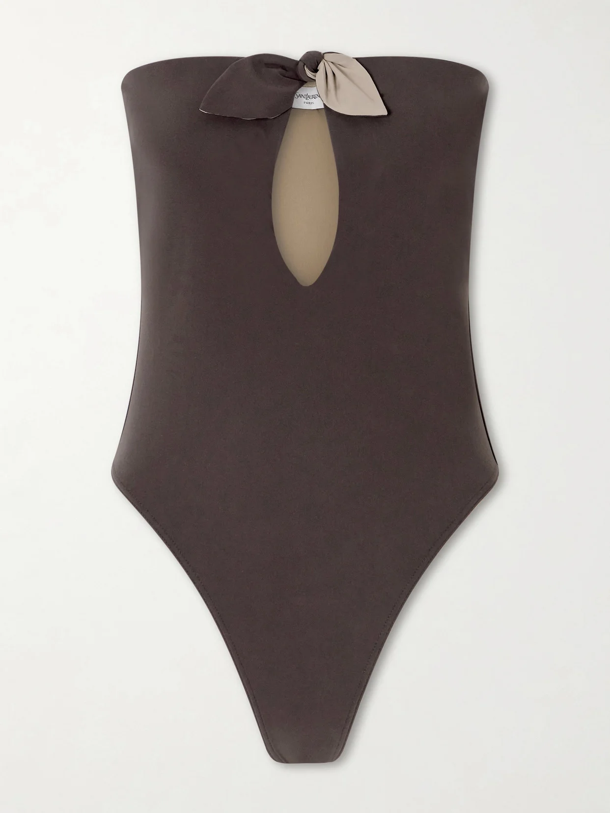 Bow-detailed Strapless Swimsuit - 1