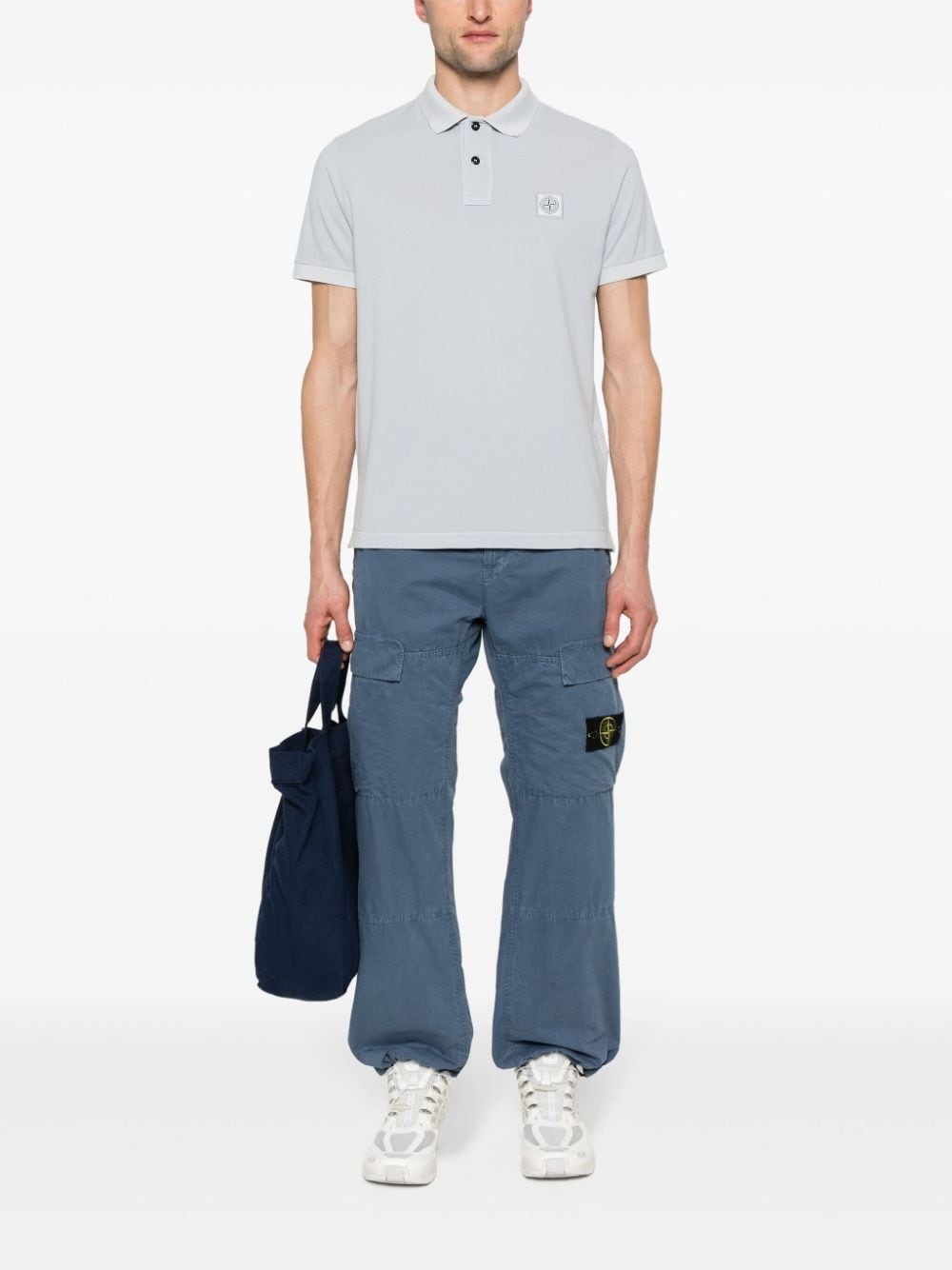 Compass-appliquÃ© cotton polo shirt - 2