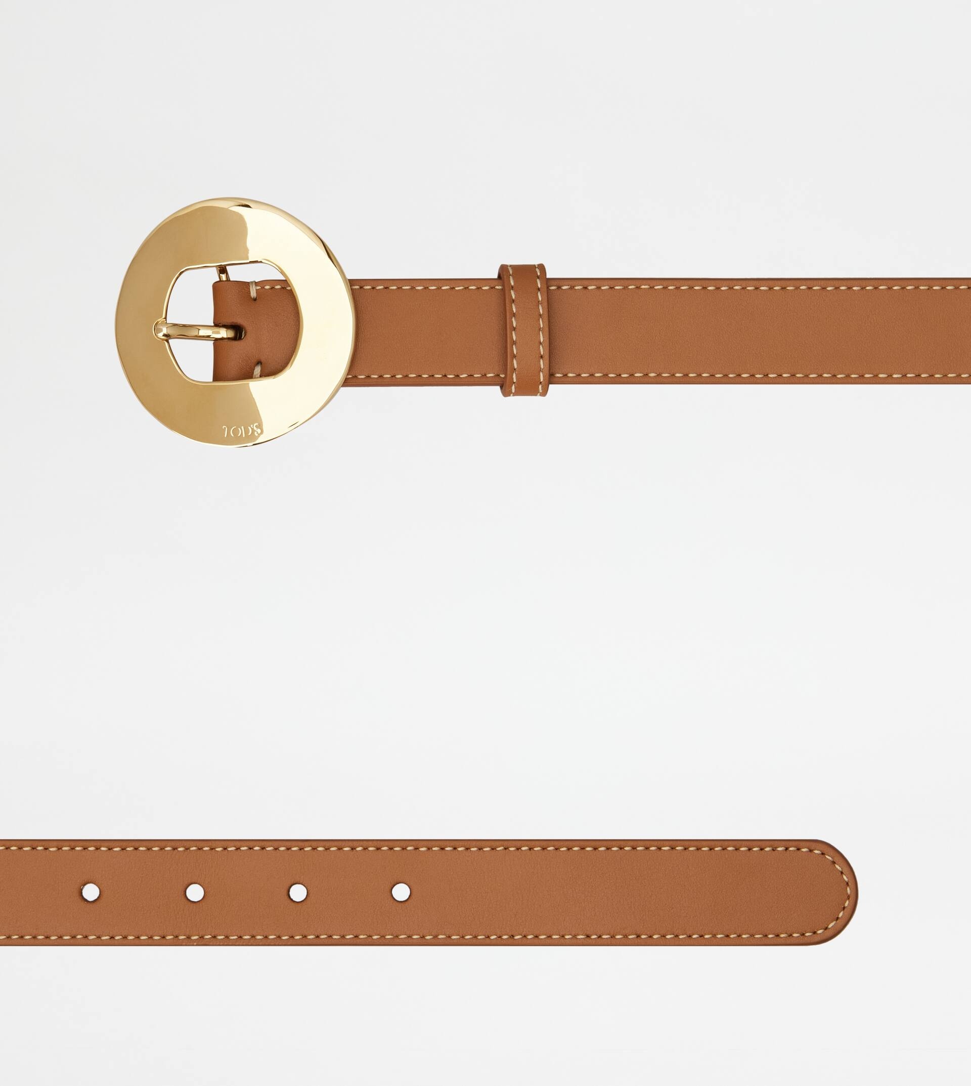 BELT IN LEATHER - BROWN - 2