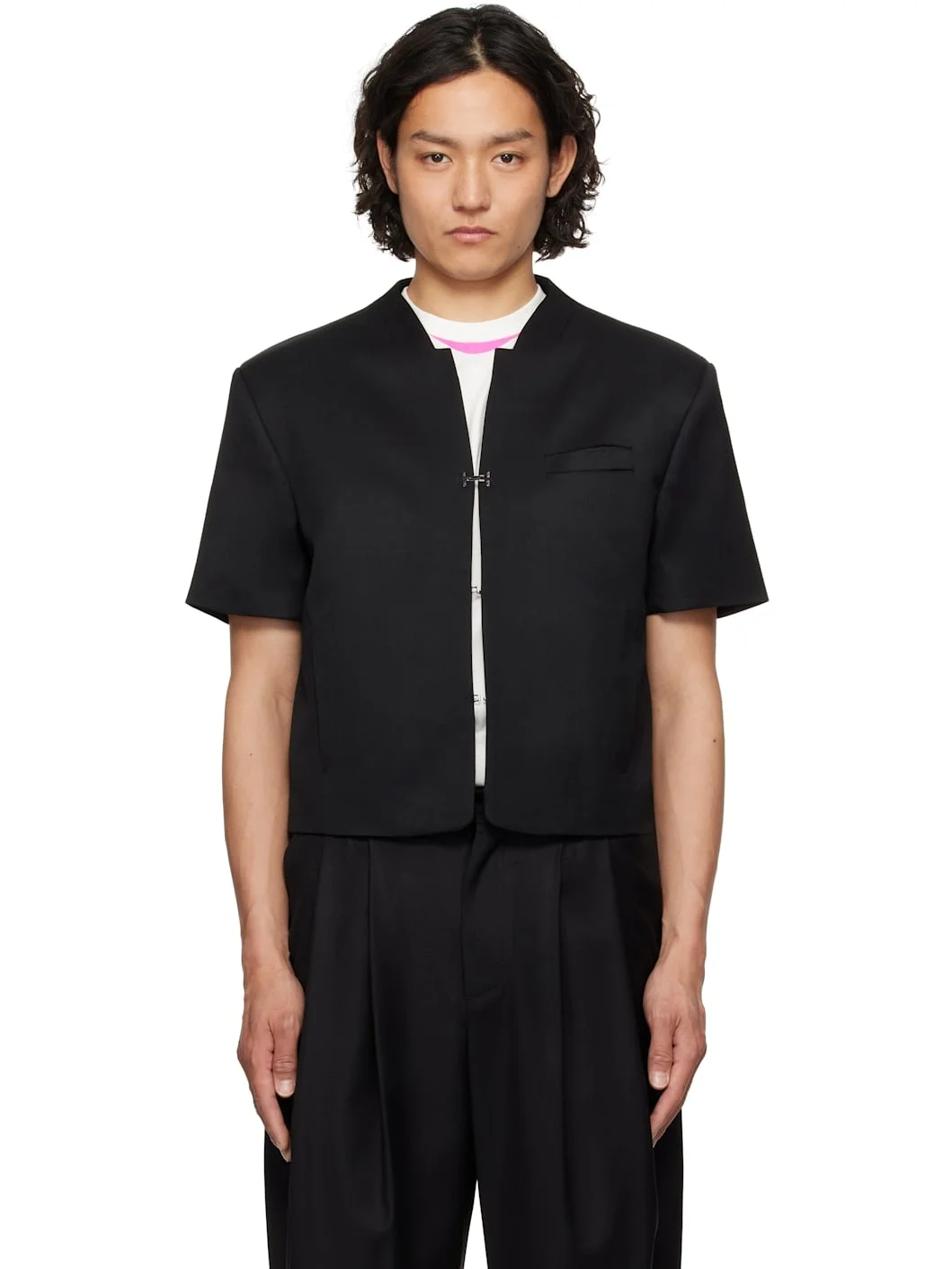 Black Set-Up Blazer Overshirt - 1