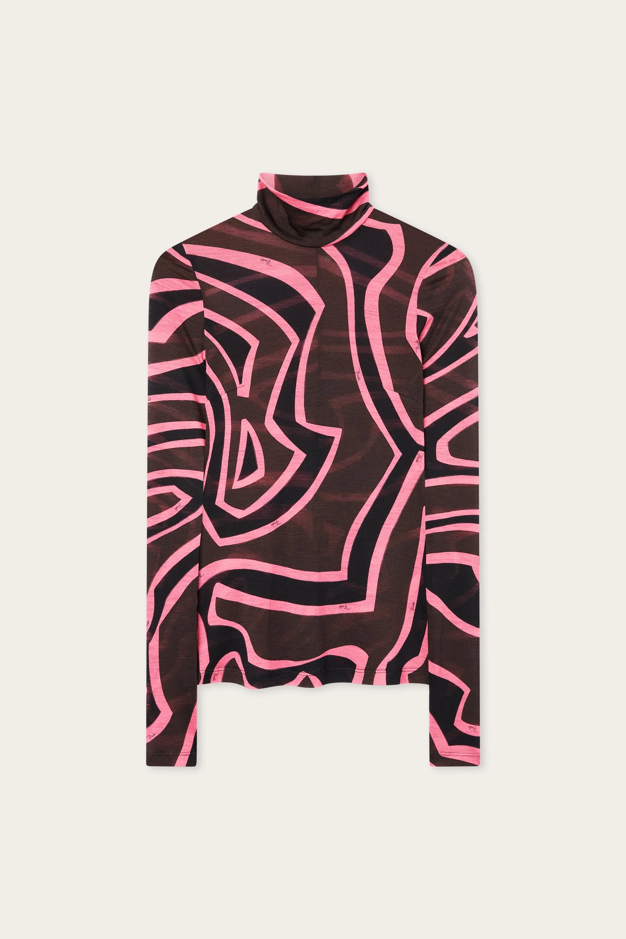 LABIRINTO PRINT HIGH-NECK JERSEY TOP - 1