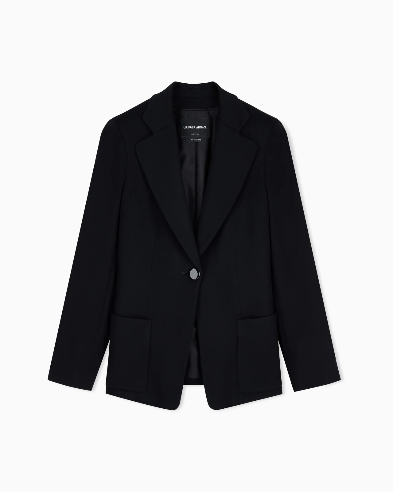 Single-breasted jacket in virgin wool and cashmere - 1
