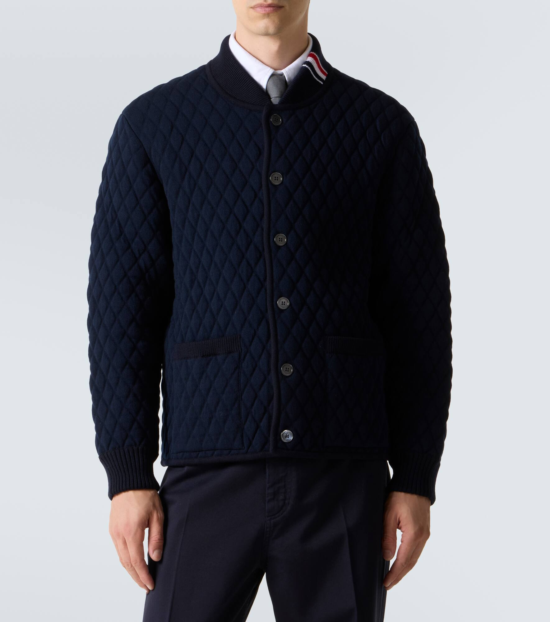 Quilted wool-blend jacket - 3