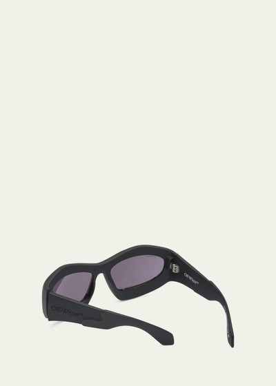 Off-White Men's Katoka Acetate Wrap Sunglasses outlook