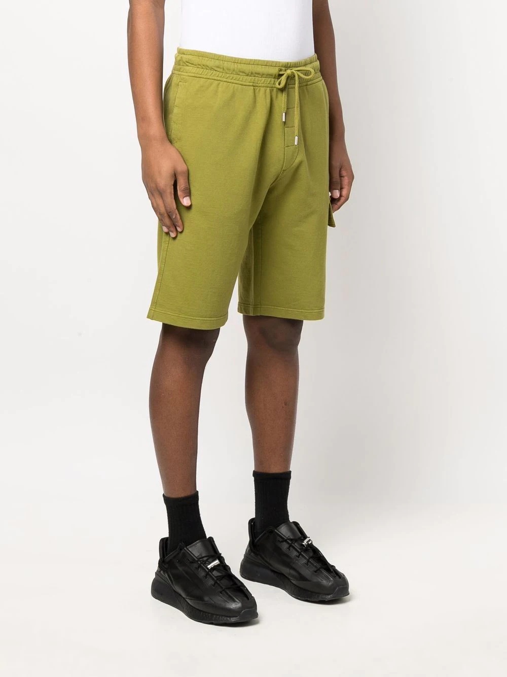 Lens-detailed cotton track shorts - 3