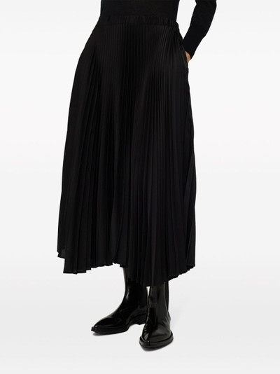 Jil Sander high-waist pleated midi skirt outlook