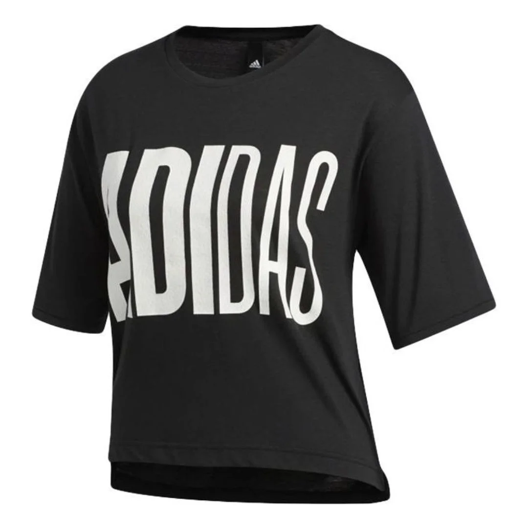 (WMNS) adidas T-Shirt Asia Sizing 'Black' FM1654 - 1