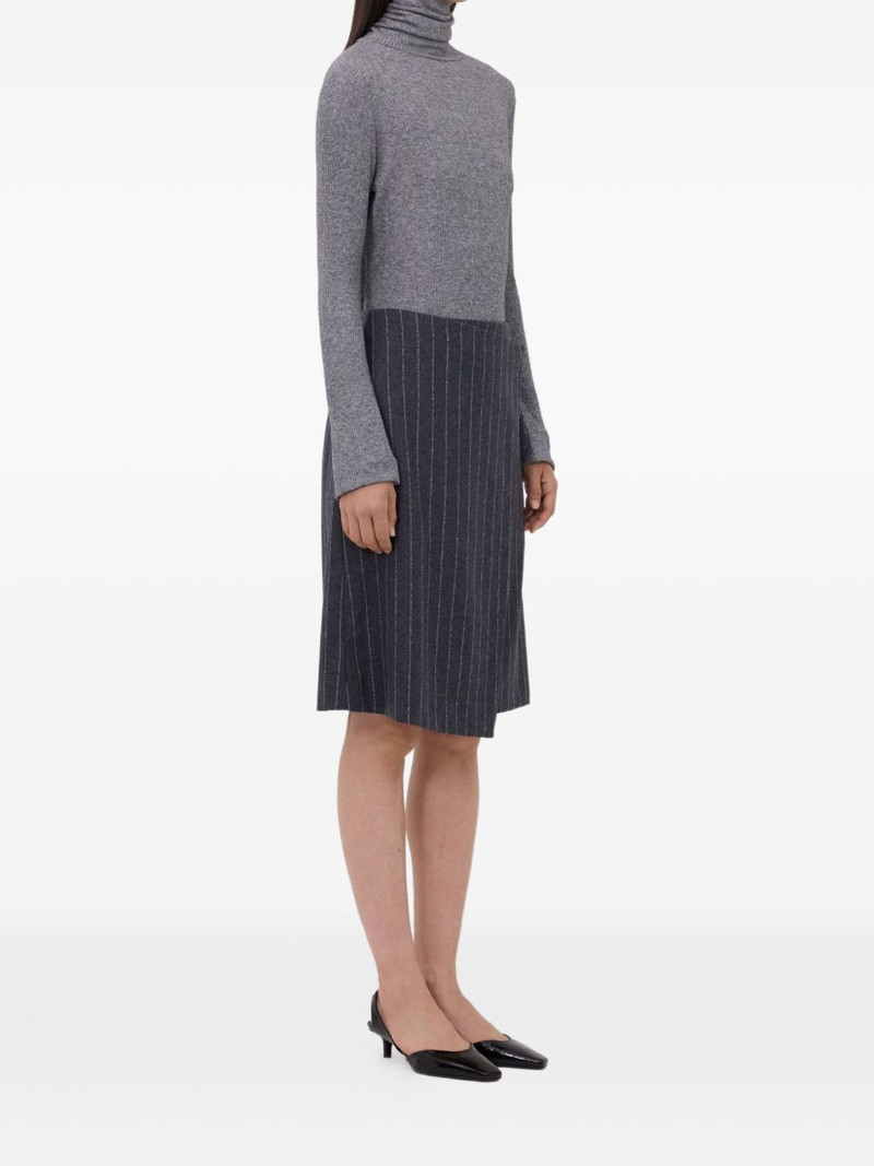 MASON pinstripe wrap midi skirt 3