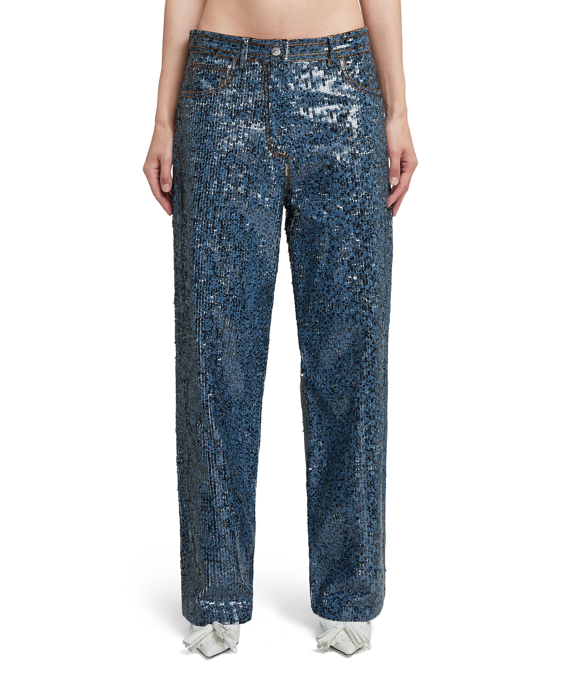 Denim "Sequins" trousers - 2