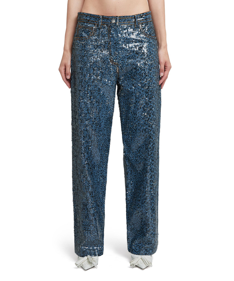 MSGM Denim "Sequins" trousers outlook