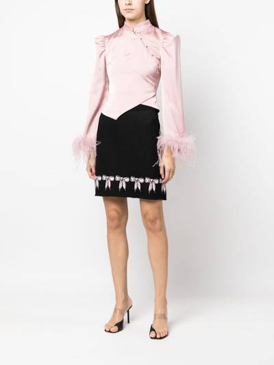 Moschino bow intarsia-knit skirt outlook