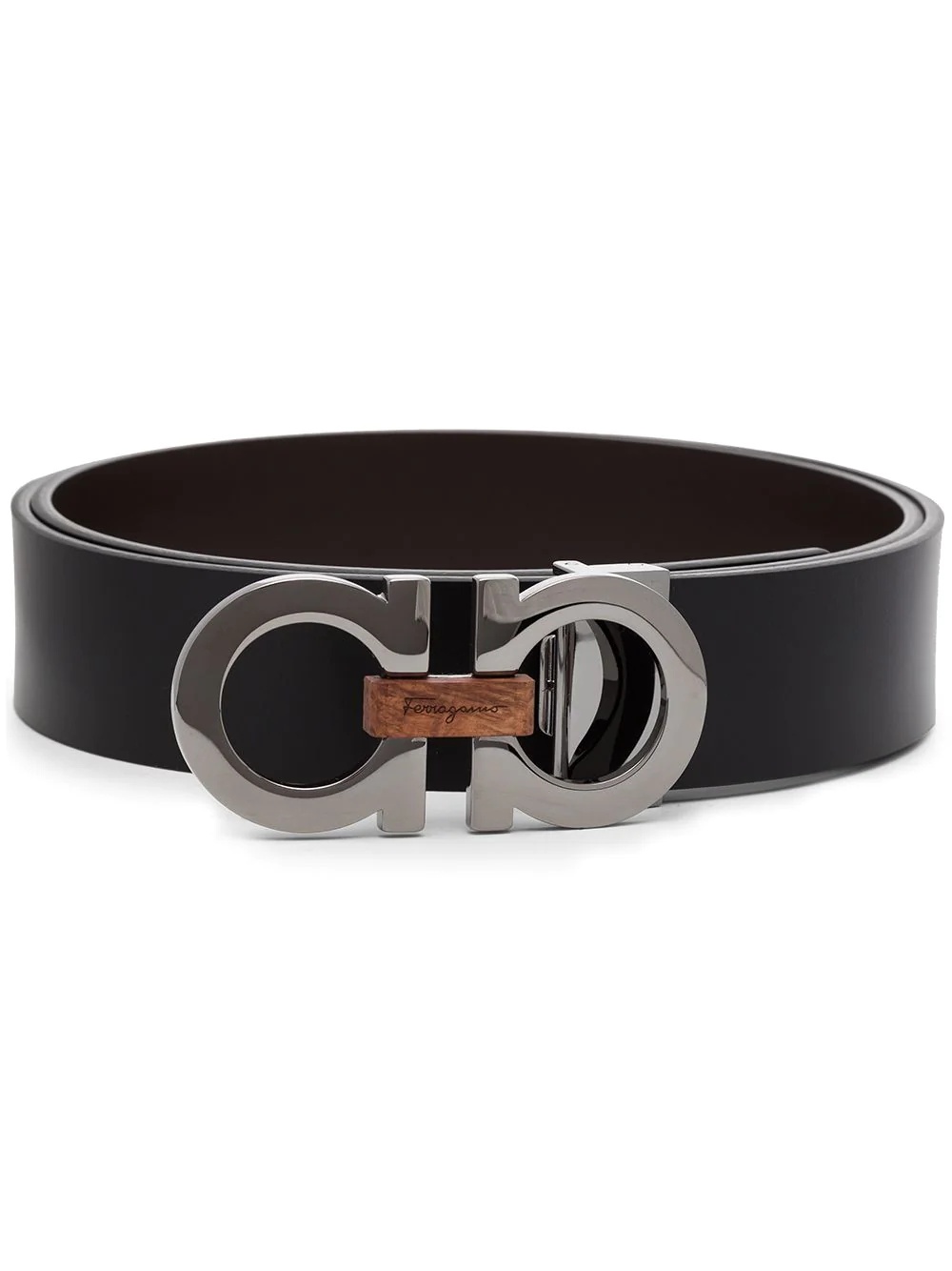 Gancini reversible leather belt - 1