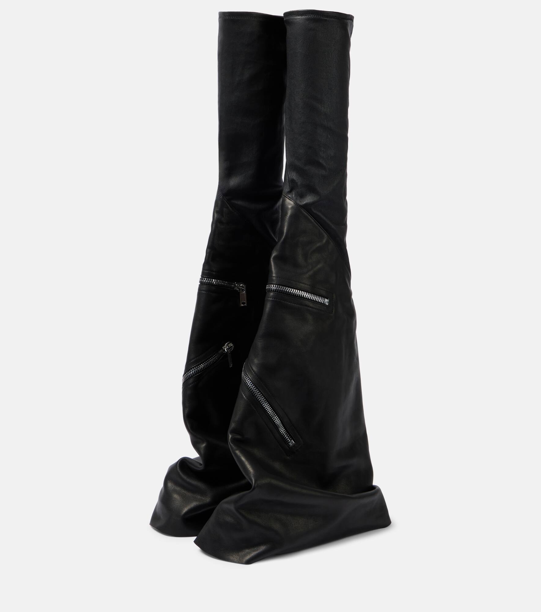 Cargoflares leather knee-high boots - 5