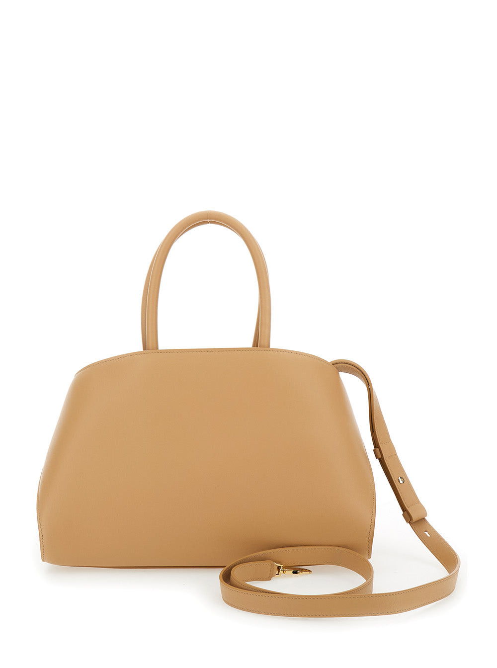 Ferragamo Women 'Hug Small' Beige Handbag With Logo And Gancini Buckle In Leather Woman - 4