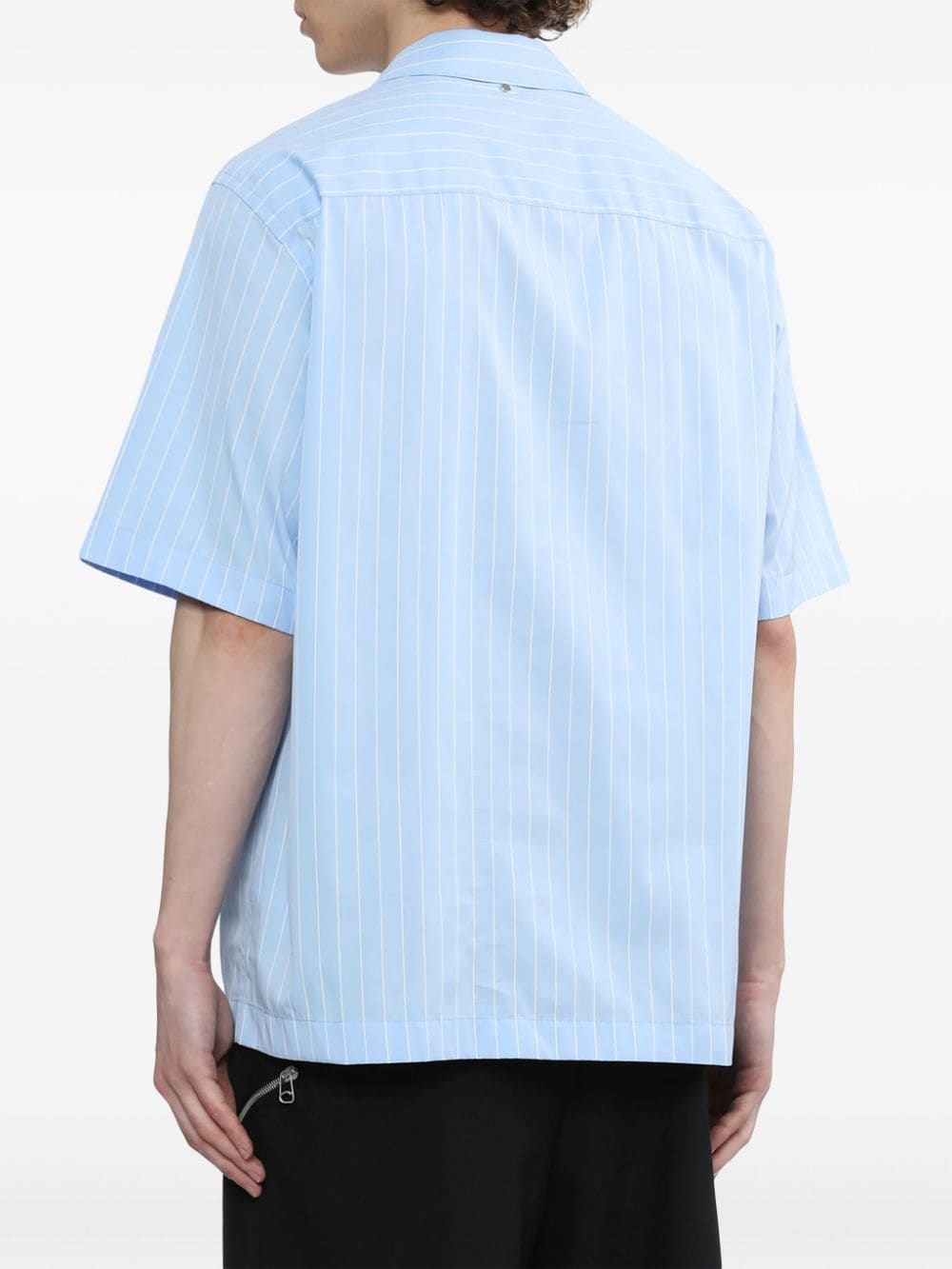 striped slogan-print shirt - 4