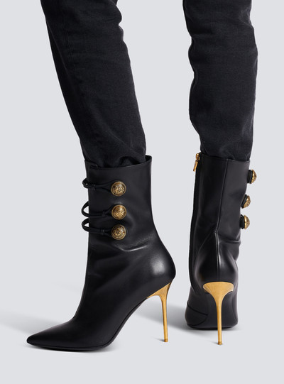 Balmain Alma leather ankle boots outlook