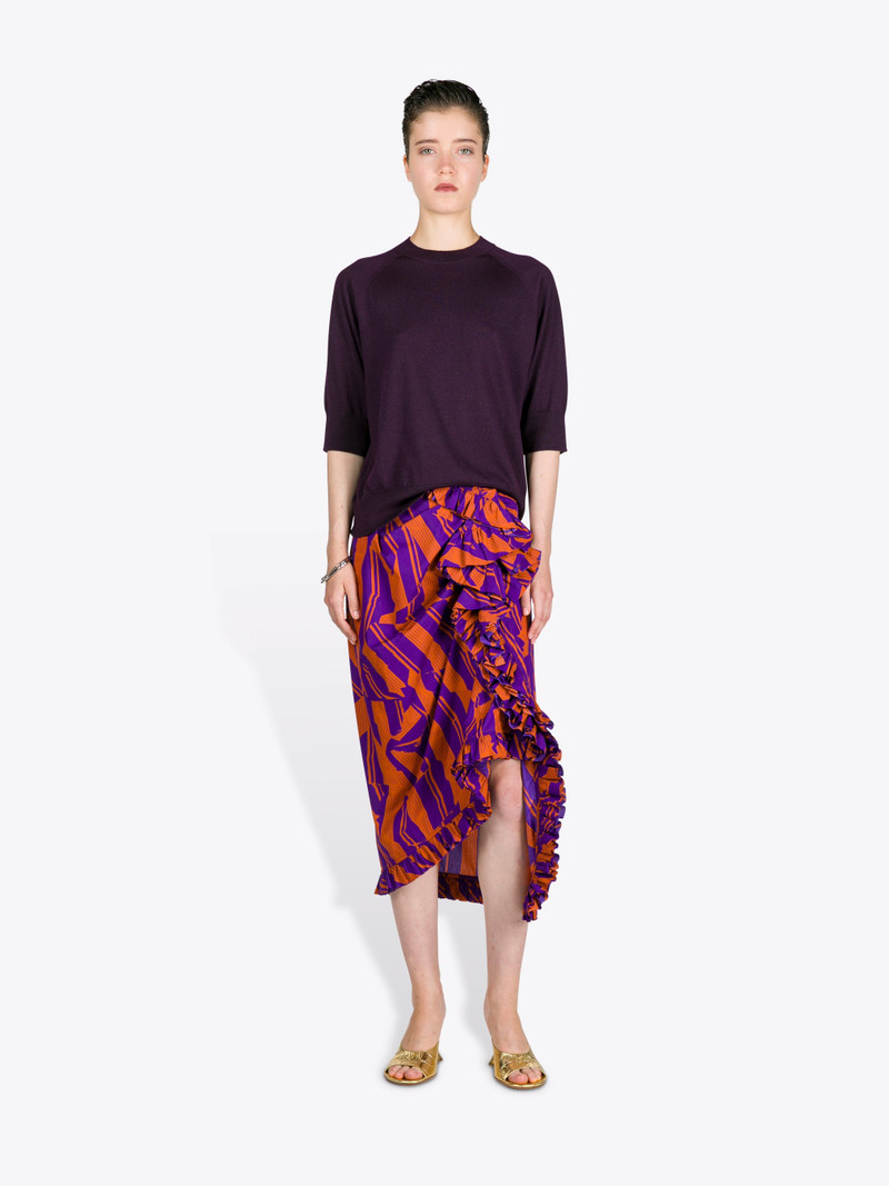Dries Van Noten RUFFLED COTTON SKIRT outlook