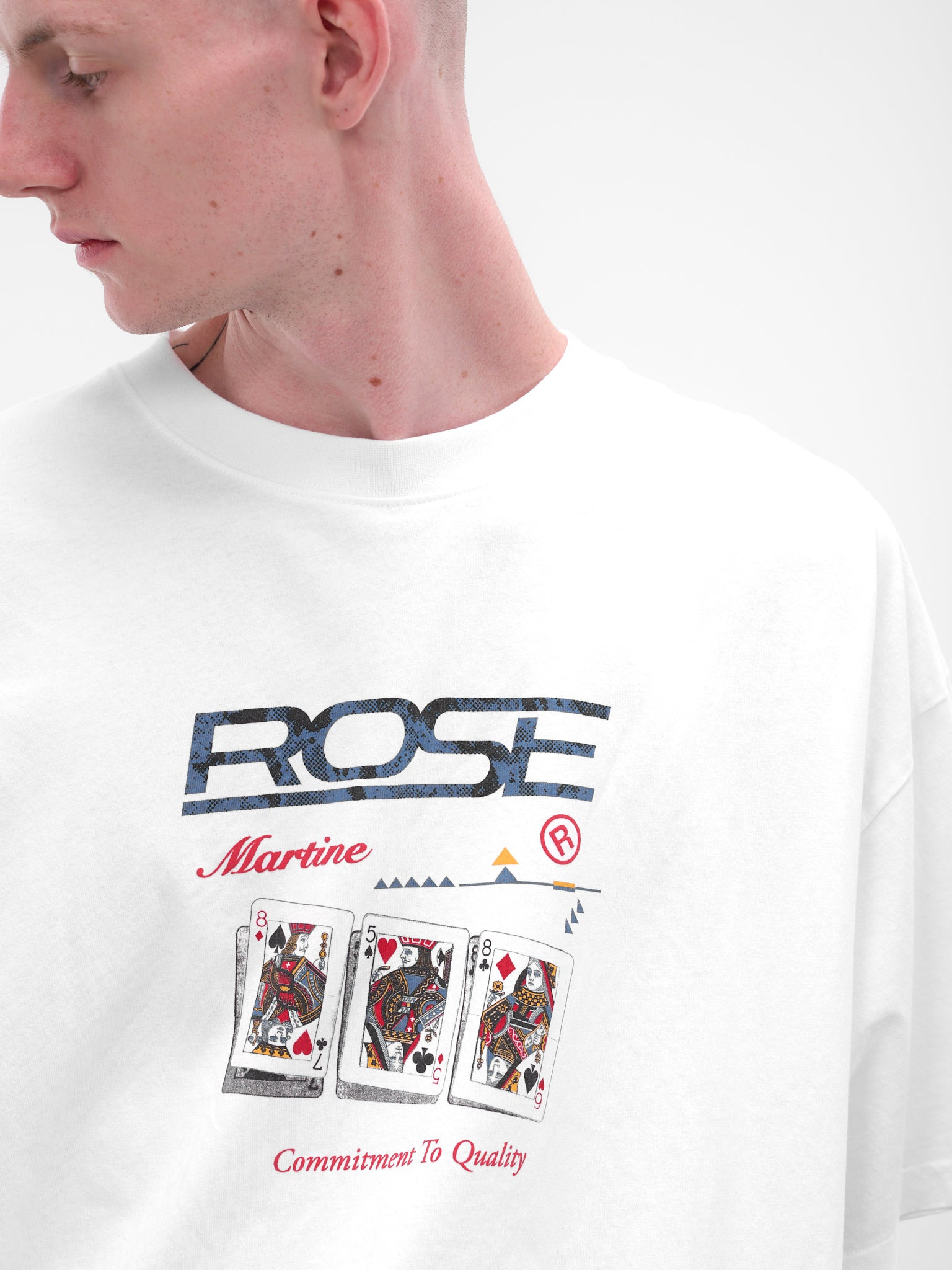 White Oversized Logo Tee - 5