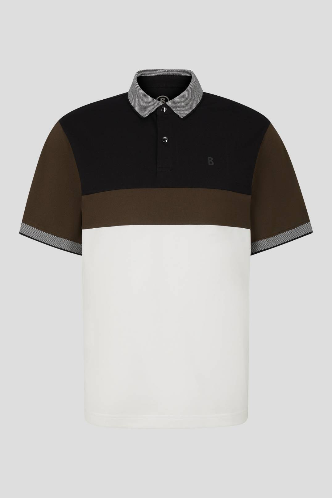 WISCO POLO SHIRT IN BLACK/BROWN - 1