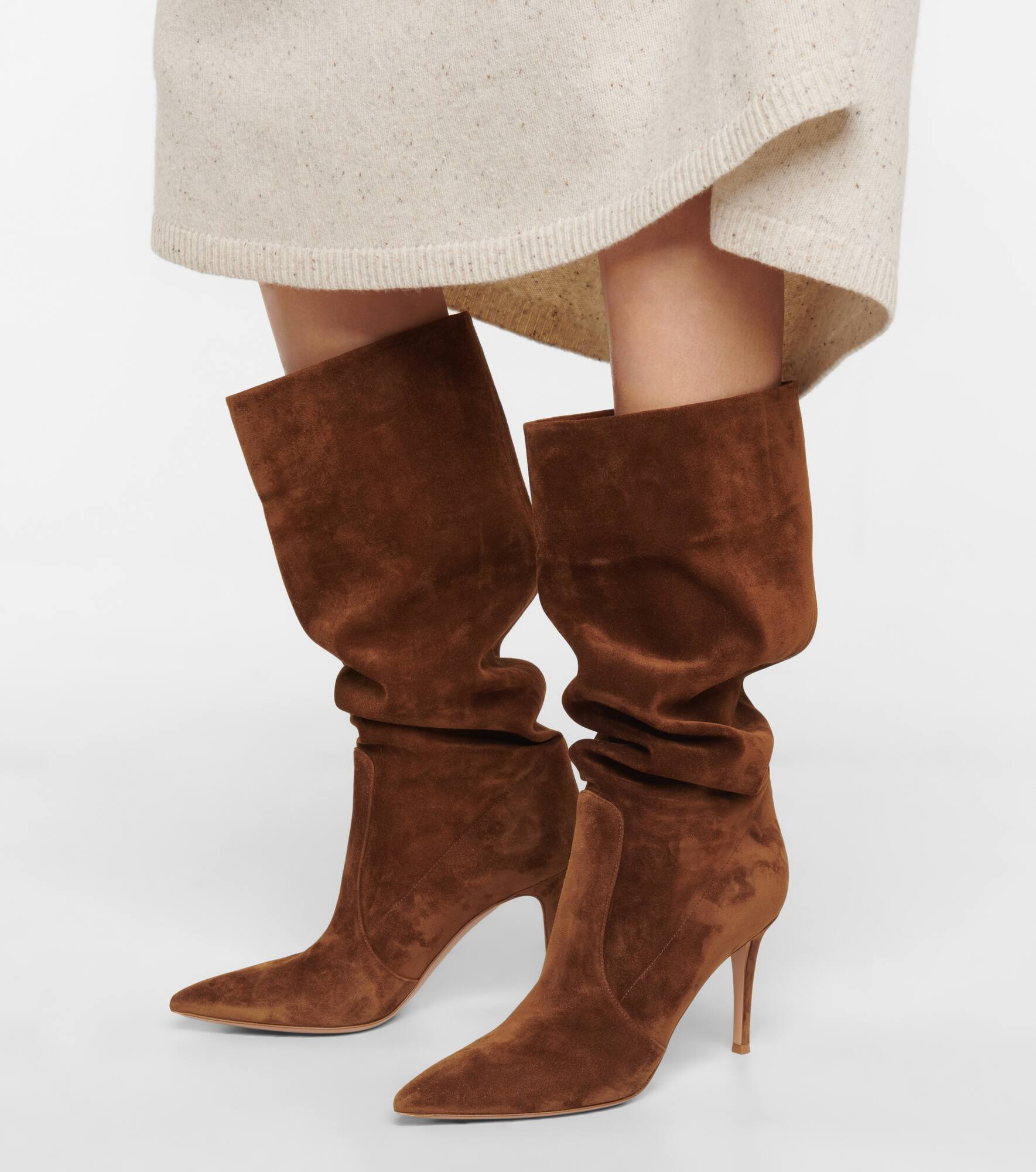 Hansen 85 suede knee-high boots - 4