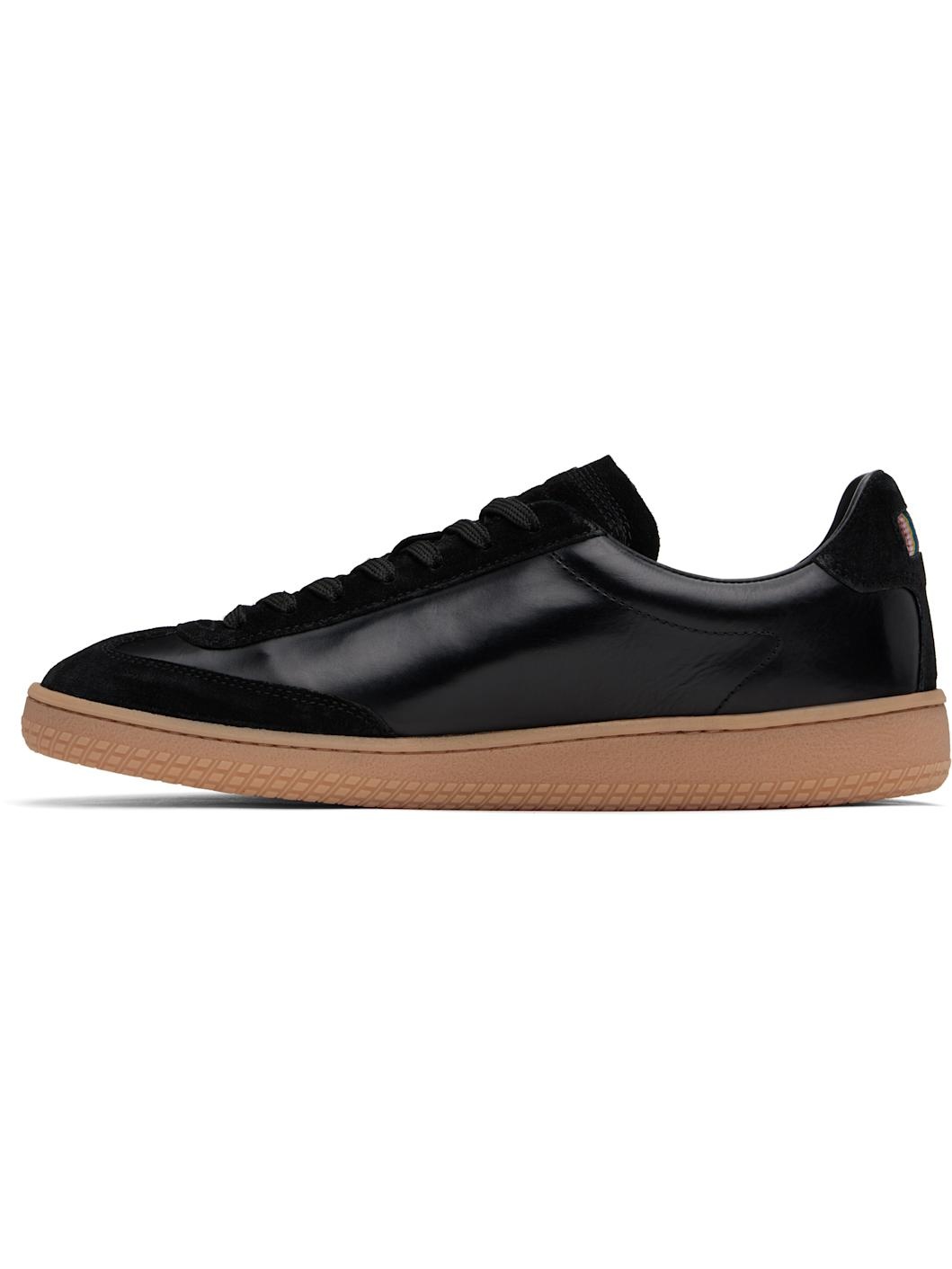 Black Leather Como Sneakers - 3