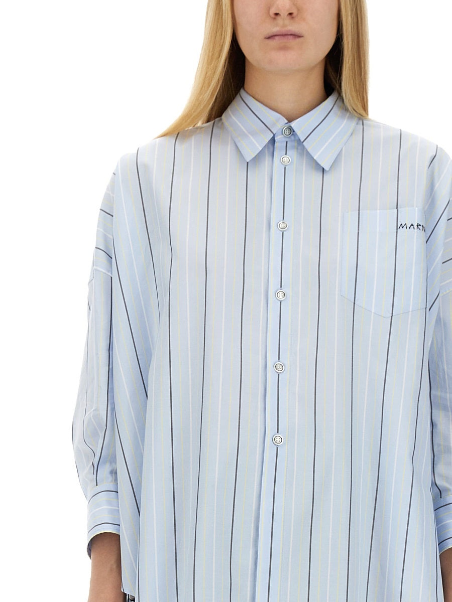Marni Women Asymmetrical Striped Shirt - 4