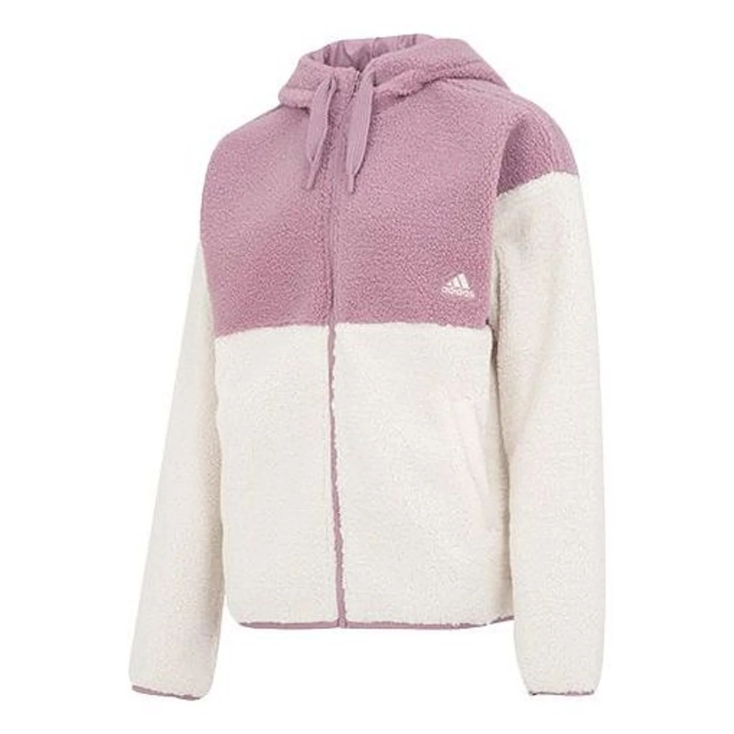 (WMNS) adidas BOS Fleece Jacket 'Purple White' HN0670 - 1
