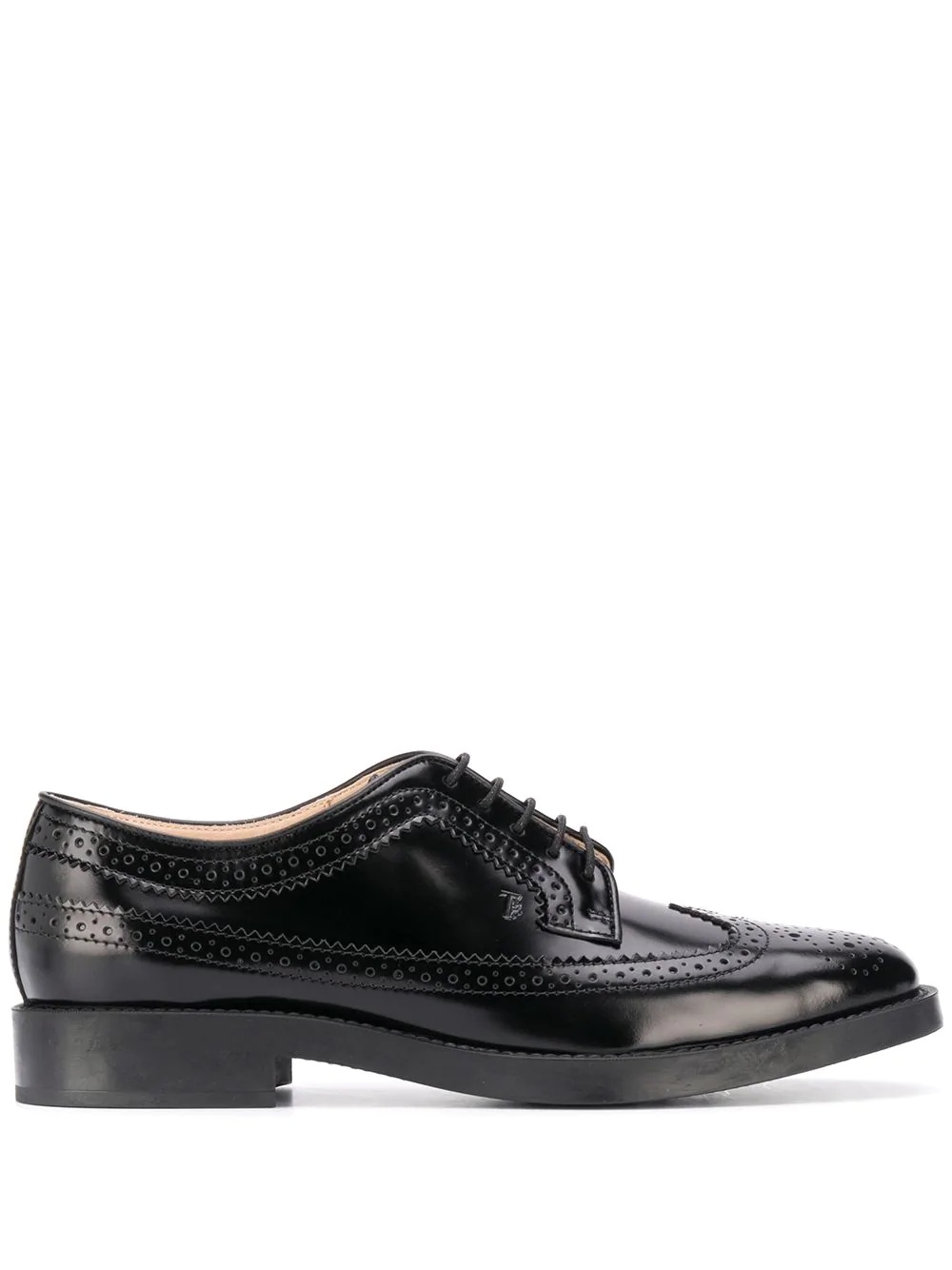 lace-up leather brogues - 1